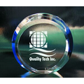 Beveled Circle Optical Crystal Award